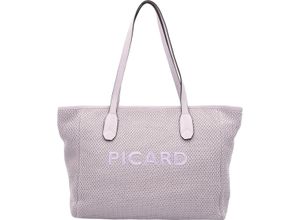 4056278186041 - PICARD Shopper Logo-Stickerei Strickoptik für Damen lila