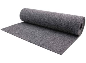 4056281185512 - PRIMAFLOR-IDEEN IN TEXTIL Nadelvliesteppich TURBO Teppiche robust und strapazierfähig fußbodenheizungsgeeignet Kurzflor Teppich Gr B L 200 cm x 2250 cm 5 mm 45 m² 1 St grau Esszimmerteppiche