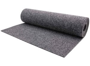 4056281185666 - PRIMAFLOR-IDEEN IN TEXTIL Nadelvliesteppich TURBO Teppiche robust und strapazierfähig fußbodenheizungsgeeignet Kurzflor Teppich Gr B L 200 cm x 3000 cm 5 mm 60 m² 1 St grau Esszimmerteppiche