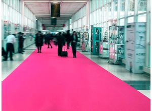 4056281308843 - Läufer PRIMAFLOR-IDEEN IN TEXTIL Eventteppich PODIUM Teppiche Gr B L 200 cm x 2400 cm 26 mm 1 St pink Küchenläufer Breite 200 cm Nadelfilz Uni-Farben ideal für Veranstaltungen