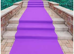 4056281335047 - Läufer PRIMAFLOR-IDEEN IN TEXTIL Eventteppich PODIUM Teppiche Gr B L 200 cm x 1900 cm 26 mm 1 St lila (flieder) Küchenläufer Breite 200 cm Nadelfilz Uni-Farben ideal für Veranstaltungen