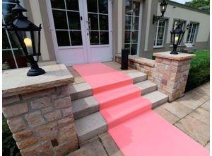 4056281335702 - Läufer PRIMAFLOR-IDEEN IN TEXTIL Eventteppich PODIUM Teppiche Gr B L 200 cm x 2500 cm 26 mm 1 St rosa (altrosa) Küchenläufer Breite 200 cm Nadelfilz Uni-Farben ideal für Veranstaltungen