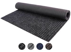 4056281350736 - Läufer PRIMAFLOR-IDEEN IN TEXTIL ATLAS Teppiche Gr B L 100 cm x 1050 cm 7 mm 1 St grau (anthrazit) Kurzflor-Läufer Schmutzfangläufer Schmutzfangteppich Schmutzmatte rutschhemmend