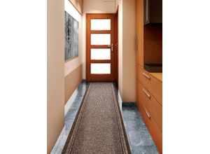 4056281985815 - Läufer PRIMAFLOR-IDEEN IN TEXTIL MALAGA Teppiche Gr B L 66 cm x 900 cm 6 mm 1 St braun Kurzflor-Läufer Schmutzfangteppich Schmutzmatte robust rutschhemmend