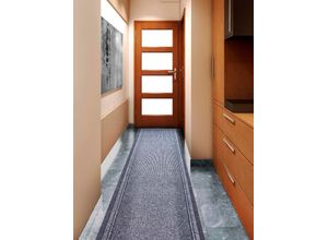 4056281986409 - Läufer PRIMAFLOR-IDEEN IN TEXTIL MALAGA Teppiche Gr B L 66 cm x 1350 cm 6 mm 1 St grau Kurzflor-Läufer Schmutzfangteppich Schmutzmatte robust rutschhemmend