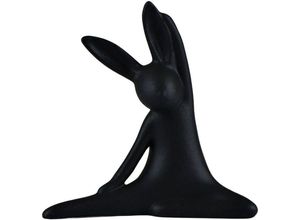 4056422122154 - Osterhase AM DESIGN Osterfigur Yoga-Hase Höhe ca 20 cm Frühjahrsdeko Dekofiguren Gr B H T 65cm x 155cm x 155cm schwarz Dekofigur aus Porzellan Ostern Osterdekoration