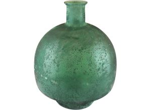 4056422124417 - Dekovase AM DESIGN aus recyceltem grünen Glas im mattierten Finish grün B34cm H435cm Glas Vasen umweltfreundlich und stilvoll