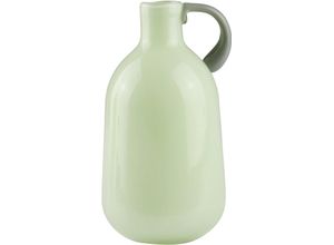 4056422204829 - Dekovase AM DESIGN Grüne Glasvase mit grauem Griff grün B9cm H165cm Glas Vasen für einen modernen Look