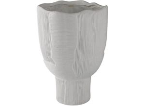 4056422253544 - Dekovase AM DESIGN Blüte Tischvase aus Keramik Höhe ca 35 cm Vasen Gr B H T 23cm x 35cm x 24cm weiß Keramikvase Dekoobjekt Blumenvase