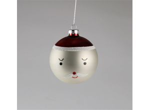4056422266599 - Weihnachtsbaumkugel AM DESIGN aus Glas Ø 8 cm weiß Ø8cm Glas Weihnachtsbaumkugeln 6er Set