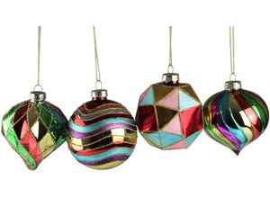 4056422266636 - Weihnachtsbaumkugel AM DESIGN Weihnachtsdeko Christbaumschmuck Christbaumkugeln aus Glas Weihnachtsbaumkugeln bunt Weihnachtskugeln handdekoriert und mundgeblasen