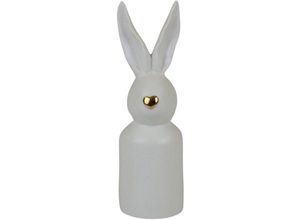 4056422270053 - Osterhase AM DESIGN Osterfigur Hase mit goldfarbener Nase Dekofiguren Gr B H T 75cm x 245cm x 8cm goldfarben (weiß goldfarben) Dekofigur aus Porzellan Ostern Höhe ca 245 cm