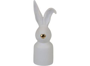 4056422270060 - Osterhase Osterfigur Hase mit goldfarbener Nase (Set 2 St) Dekofigur aus Porzellan Ostern Höhe ca 19 cm goldfarben|weiß