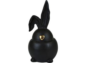 4056422270169 - Osterfigur AM DESIGN Osterhase Dose Hase aus Porzellan Höhe ca 23 cm Frühjahrsdeko schwarz B12cm H23cm T125cm Porzellan Dekofiguren Dekofigur Ostern Osterdekoration