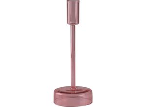 4056422271968 - Kerzenständer AM DESIGN aus roséfarbenem Glas rosa (rosé) B8cm H20cm Glas Kerzenhalter stilvolle Ergänzung für romantische Dekorationen