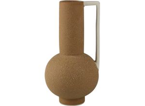 4056422276635 - andas Dekovase Stryn Vase in außergewöhnlicher Form mit Henkel (1 St) Tischvase aus Keramik Höhe ca 20 cm Keramikvase beige