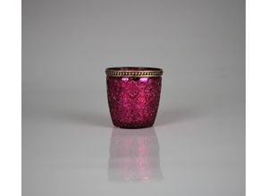 4056422277632 - Windlicht AM DESIGN aus Glas pink B9cm H9cm Glas Kerzenhalter 3er Set BxH 9x9 cm