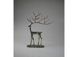 4056422288492 - Dekofigur AM DESIGN Dekotiere aus Aluminium silber B21cm H29cm Aluminium Dekofiguren BxH 21x29 cm