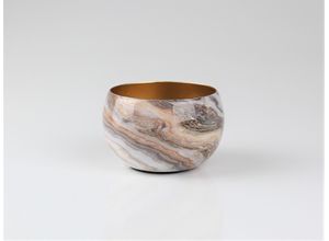 4056422304505 - Windlicht AM DESIGN aus Metall grau B8cm H5cm Metall Kerzenhalter 4er Set BxH 8x5 cm