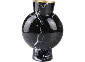 4056422304567 - Tischvase Elienna in Marmoroptik Vasen Gr B H T 85cm x 23cm x 175cm schwarz Dekovase aus Metall Höhe ca 23 cm