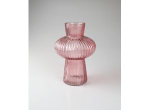 4056422467415 - Dekovase AM DESIGN aus Glas rosa (rosé) B15cm H21cm Glas Vasen 2er Set BxH 15x21 cm