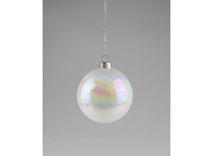 4056422494626 - Weihnachtsbaumkugel AM DESIGN aus Glas Ø 8 cm grau Ø8cm Glas Weihnachtsbaumkugeln 6er Set