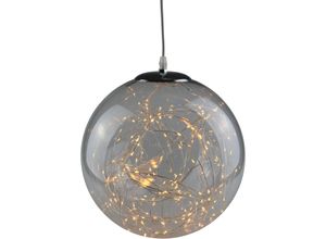 4056422993365 - LED Dekolicht AM DESIGN Leuchten Gr Ø 20 cm schwarz (transparent schwarz) Esszimmerlampe Flurlampe Weihnachtsbeleuchtung Weihnachtsdekoration Dekofiguren Lampen LED Kugel aus Glas Lichterglanz Weihnachtsdeko aussen