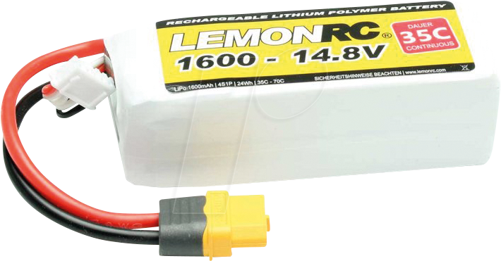4056534059928 - LemonRC Modellbau-Akkupack (LiPo) 148 V 1600 mAh Zellen-Zahl 4 35 C Softcase XT60 4056534059928 - LemonRC Modellbau-Akkupack (LiPo) 148 V 1600 mAh Zellen-Zahl 4 35 C Softcase XT60
