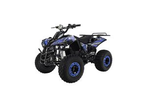 4056551060334 - Elektro-Kinderquad S-10 Pocket-Quad mit 1000 Watt Federung Scheiben- Trommelbremsen bis 20 km h (sw blau)