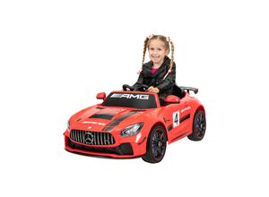 4056551088109 - Kinder-Elektroauto Mercedes AMG GT4 Sport-Edition Lowrider-Funktion LED Soft-Start EVA-Reifen (Rot)