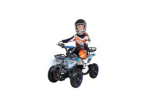 4056551120090 - Elektro-Kinderquad Torino 1000 Watt Pocket-Quad mit Scheibenbremsen 25 km h 3 x 12-Volt-Batterie (Blau Polo)