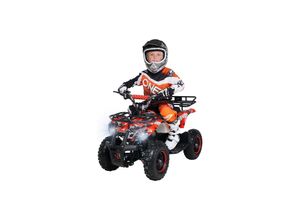 4056551120106 - Elektro-Kinderquad Torino 1000 Watt Pocket-Quad mit Scheibenbremsen 25 km h 3 x 12-Volt-Batterie (Schwarz Weiß Rot Polo)