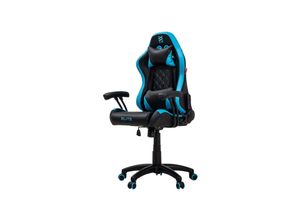 4056551138583 - ELITE Gaming-Stuhl für Kinder PULSE ergonomisch bis 120kg verstellbare Höhe Wippmechanik Kissen (Schwarz Blau)