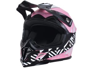 4056551159823 - Crosshelm für Kinder Hornet Kinderhelm 6 Farben Straßenzulassung ECE 22 05 Norm Kinnverschluss (Pink Kids M (49-50cm))