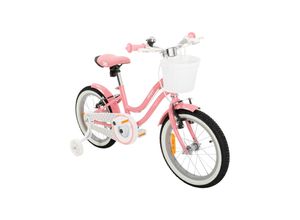 4056551179951 - Actionbikes Kinderfahrrad Starlight 16 Zoll Rosa Stützräder Fahrradkorb Klingel Kettenschutz (Classic)