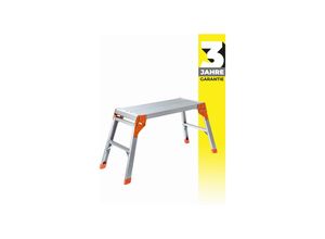 4056551205926 - Arbeitsplattform CF-107A klappbar Sicherheitsbügel Arbeitspodest aus Aluminium 150 kg (Silber Orange)