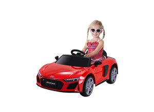 4056551205971 - Kinder-Elektroauto Audi R8 Spyder lizenziert 60 Watt LED-Scheinwerfer Musik Hupe Fernbedienung (Rot)