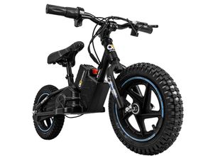 4056551237101 - Elektro-Laufrad 12 Zoll Kinder-Balance-Bike m 250 Watt Scheibenbremsen 3 Geschwindigkeitsstufen (Blau)