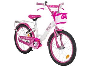 4056551263063 - Actionbikes Kinderfahrrad Daisy 20 Zoll pink V-Brake-Bremsen Antirutschgriffe Kettenschutz Korb (East)