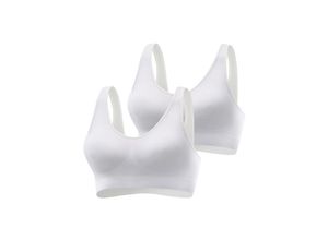 4056612112514 - Große Größen Doppelpack Bralette-BHs weiß GrXXL