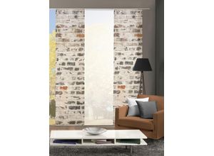 4056751101882 - Schiebegardine HOME WOHNIDEEN MURO Gardinen Gr 245 cm Klettband 60 cm grau Schiebegardinen blickdicht