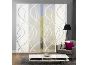 4056751204781 - Schiebegardine HOME WOHNIDEEN DAN Gr 1 weiß (wollweiß) B60cm H245cm Scherli Polyester Gardinen HxB 245x60 inkl Befestigungszubehör