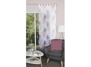 4056751279970 - Vorhang HOME WOHNIDEEN RAWLINS Gr 2 rosa B140cm H175cm Voile Polyester Gardinen