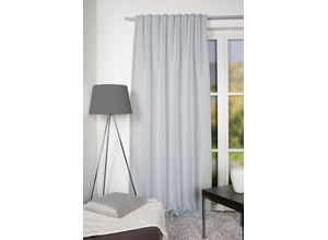 4056751293020 - Vorhang HOME WOHNIDEEN JOHN Gr 1 grau B140cm H245cm Polyester Gardinen HxB 245x140 Kombibandschal Verdunklungsstoff