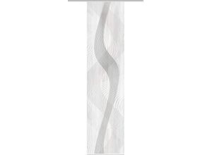 4056751337205 - Schiebegardine VISION S VALESI Gr 1 grau B60cm H260cm Polyester Gardinen HxB 260x60 Schiebevorhang Bambus-Optik Digitaldruck