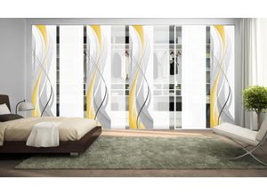 4056751344210 - Schiebegardine HOME WOHNIDEEN CARLISLE 8ER SET Gr 1 gelb B60cm H245cm Microfaser Polyester Gardinen HxB 245x60