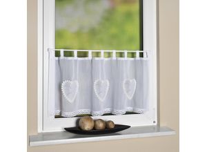 4056751396134 - HOME WOHNIDEEN Scheibengardine »CORAZON« (1 St) Cafehaus Batist bestickt