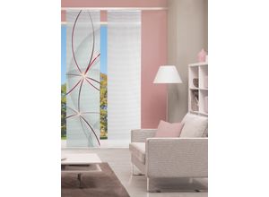 4056751413220 - Schiebegardine VISION S SCHIEBEVORHANG DIGITALDRUCK BAMBUS-OPTIK BLINKI rot B60cm H260cm Polyester Gardinen DIGITALDRUCK - INDIVIDUELL KÜRZBAR