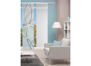 4056751413237 - Schiebegardine VISION S SCHIEBEVORHANG DIGITALDRUCK BAMBUS-OPTIK BLINKI blau B60cm H260cm Polyester Gardinen DIGITALDRUCK - INDIVIDUELL KÜRZBAR
