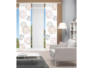 4056751414845 - Schiebegardine VISION S SOVITA braun (kupferfarben) B60cm H260cm Polyester Gardinen DIGITALDRUCK